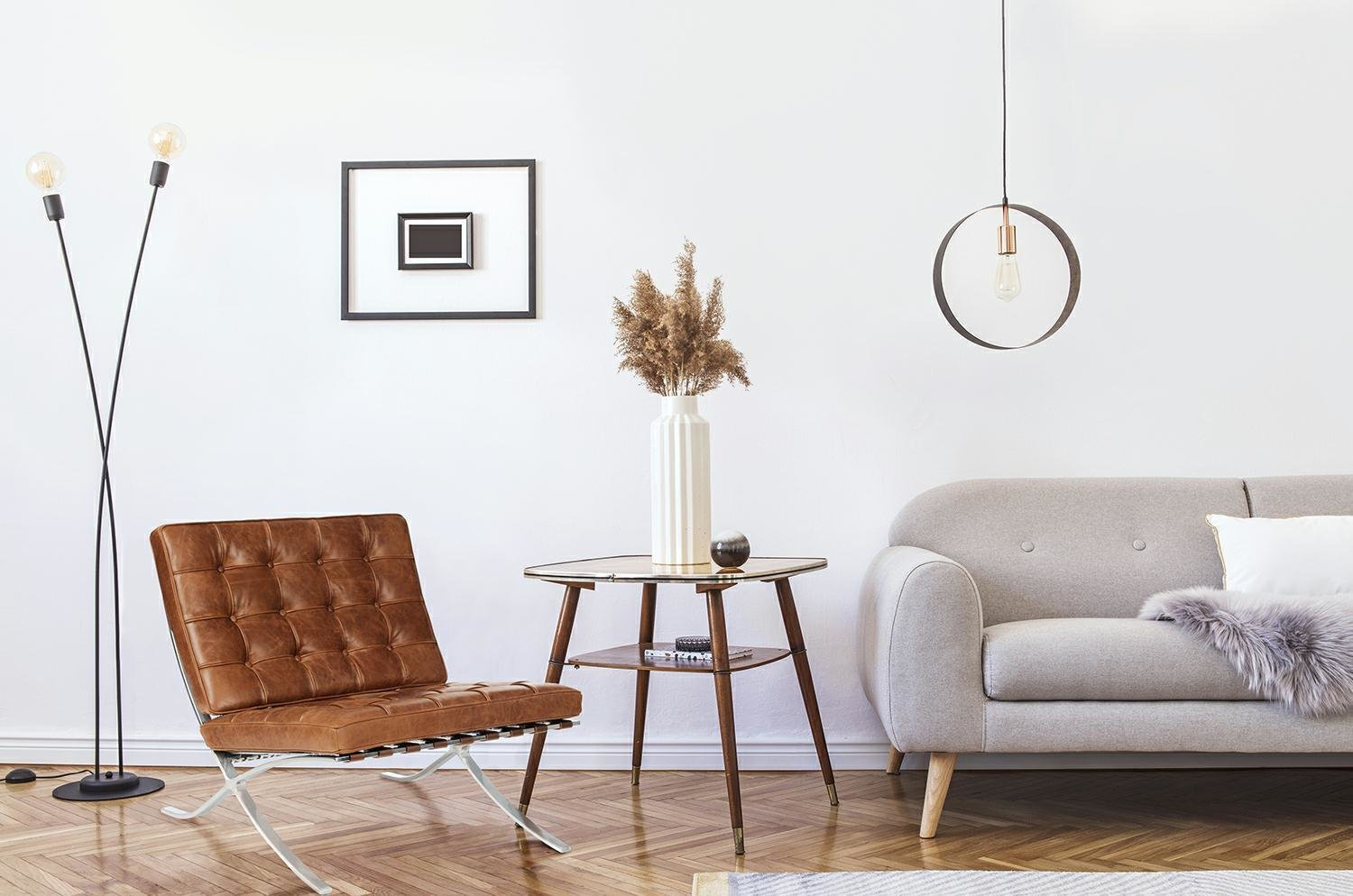 Fotel BA1 brązowy ciemny vintage inspirowany Barcelona