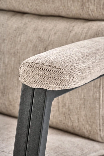 Fotel biurowy ergonomiczny Nurah beżowy nowoczesny z podłokietnikami na kółkach TILT