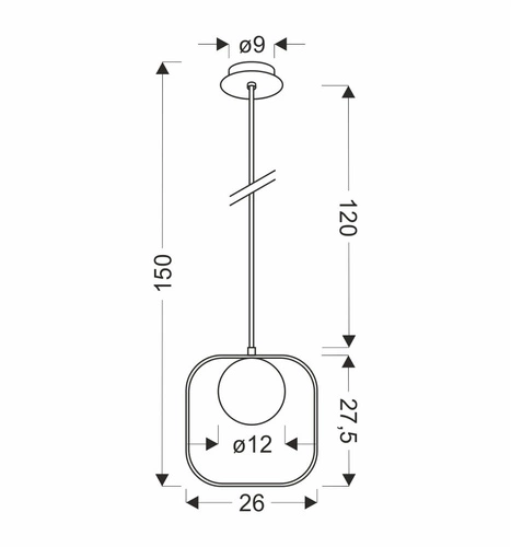 Lampa wisząca kula Tula nowoczesna złota do salonu i jadalni Ledea 140 cm