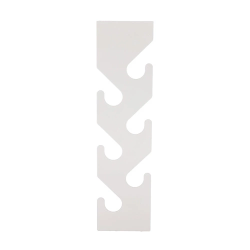 Nowoczesny biały wieszak ścienny do przedpokoju Cani Intesi metalowy na ubrania 6 haczyków