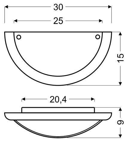 Plafon 010 plaf 1/2 30 ditrevi 1x60W biały drewno sosna