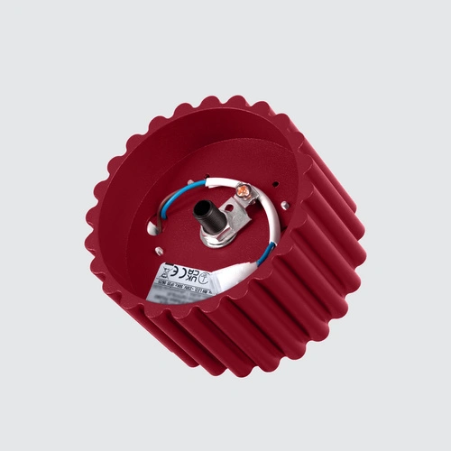 Plafon sufitowy nowoczesny AURA 1 burgund okrągły do salonu i kuchni aluminium