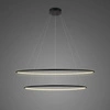 Lampa wisząca LED Ledowe Okręgi No.2 100 cm czarna nowoczesna do salonu regulowana