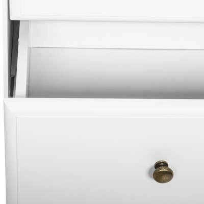 Szafka nocna biała z szufladą 45 cm styl skandynawski Solen Atmosphera do sypialni