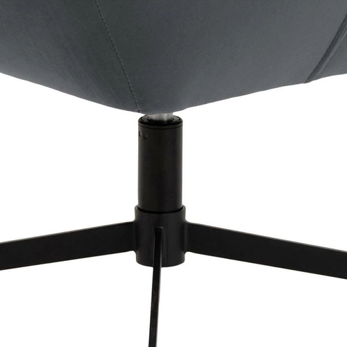 Fotel obrotowy Paris Actona szary ciemny nowoczesny do salonu i biura tapicerowany