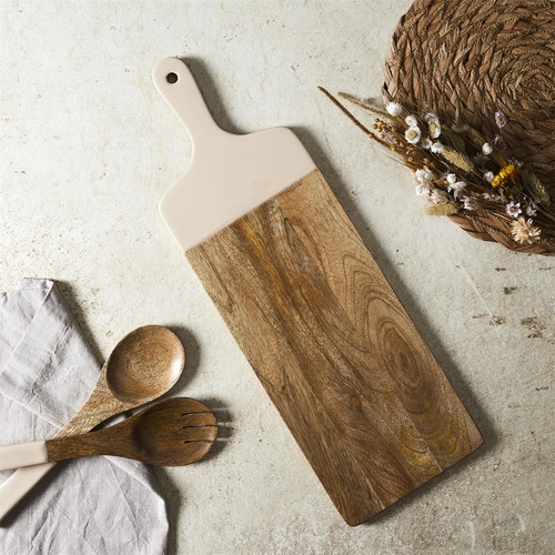 Deska do krojenia Dune Intesi z drewna mango 58 cm nowoczesna do kuchni naturalna
