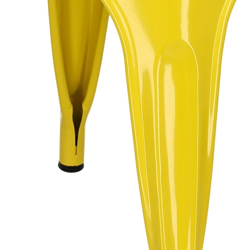 Krzesło metalowe Paris żółte inspirowane Tolix do jadalni i kuchni industrialne D2.DESIGN