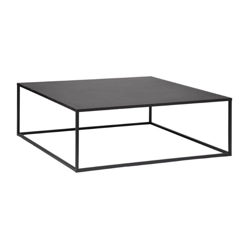 Stolik kawowy Gota czarny kwadratowy metalowy loftowy 100x100 cm do salonu Atmosphera