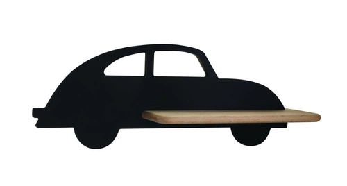 Kinkiet ścienny Car LED 5W czarny klasyczny do pokoju dziecięcego drewniany 43 cm