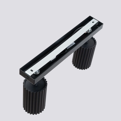 Plafon sufitowy czarny nowoczesny Karbon 2 do salonu i sypialni z ruchomym kloszem