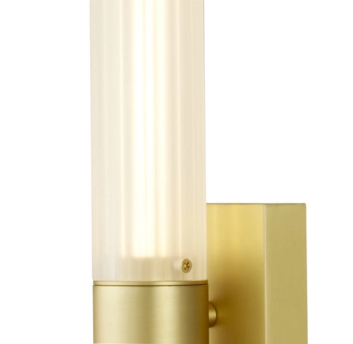 Kinkiet ścienny SOLO LED nowoczesny biało złoty 60 cm do salonu i sypialni