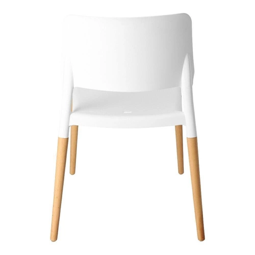 Krzesło do jadalni Cole inspirowane Ecco białe skandynawskie sztaplowane łatwe czyszczenie