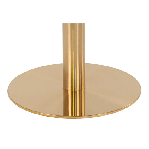 Okrągły stolik kawowy Bolzano 70 cm biały marmur złoty glamour do salonu Intesi