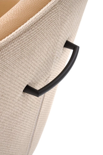 Krzesło obrotowe Connery Intesi tapicerowane do jadalni i salonu skandynawskie z podłokietnikami