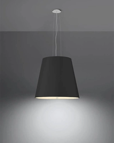 Żyrandol nowoczesny czarny GENEVE 50 do salonu i jadalni 3-punktowy Sollux Lighting