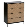 Komoda Chevrons 4 szuflady z efektem drewna