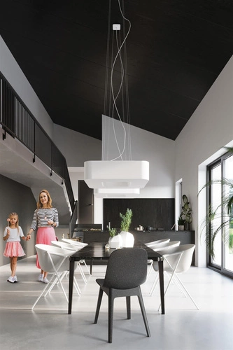 Żyrandol nowoczesny URANO 60 biały lampa sufitowa do salonu i jadalni 8-punktowa