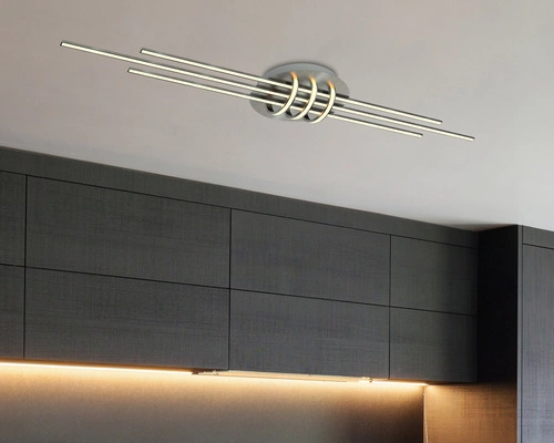 Plafon LED Naksos złoty 110 cm nowoczesny do salonu i jadalni CANDELLUX glamour