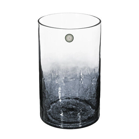 Wazon szklany Crackle 20cm dymiony nowoczesny dekoracyjny do salonu Atmosphera