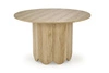Stół okrągły do jadalni Puro 2 120 cm nowoczesny dąb naturalny na jednej nodze Intesi