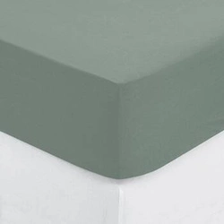 Prześcieradło z gumką 160 x 200 cm z zakładką 30 cm bawełna zielone