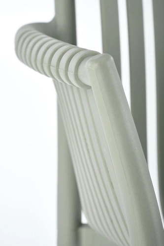 Krzesło ogrodowe z tworzywa Nathan Intesi szare, nowoczesne, łatwe czyszczenie, sztaplowane