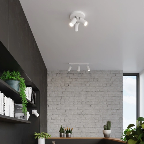 Plafon sufitowy RING 3P biały nowoczesny metalowy do salonu kuchni i sypialni Sollux