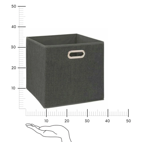 Pudełko materiałowe do regału 31x31cm szare z uchwytem 5five simply smart nowoczesne