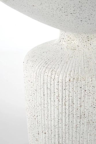 Stolik kawowy okrągły Farra L Intesi biały nowoczesny do salonu 54 cm