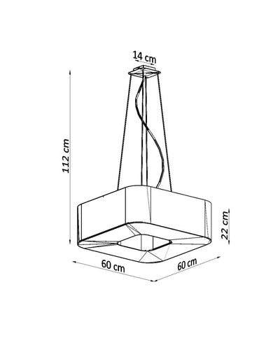 Żyrandol nowoczesny URANO 60 biały lampa sufitowa do salonu i jadalni 8-punktowa