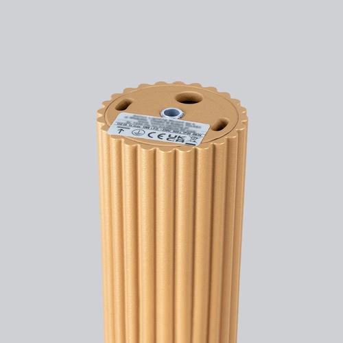 Plafon sufitowy Karbon 60 złoty minimalistyczny do salonu i sypialni aluminium SOLLUX