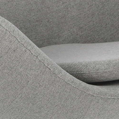 Fotel uszak Jajo szary Easy Clean do salonu i biura nowoczesny obrotowy glamour inspirowany Egg