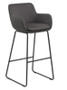 Stołek barowy Lisa dark grey tapicerowany