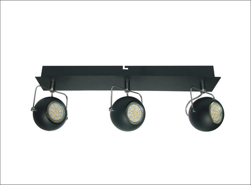 Nowoczesna lampa sufitowa LED Tony czarna 3-punktowa regulowana do salonu i kuchni