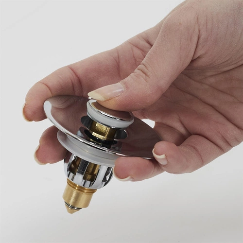 Korek do zlewu uniwersalny Intesi 6 cm chromowany metalowy do kuchni i łazienki nowoczesny