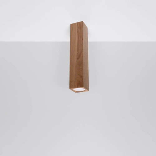 Plafon kwadratowy drewniany KEKE 30 dąb nowoczesny do salonu, kuchni i sypialni SOLLUX