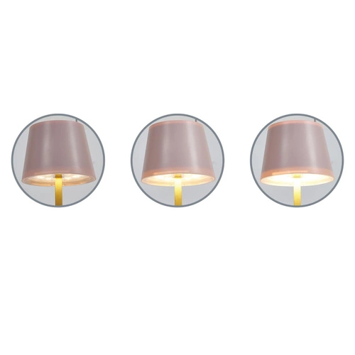 Lampka nocna LED Blanca Intesi nowoczesna różowa dotykowa ze ściemniaczem do sypialni