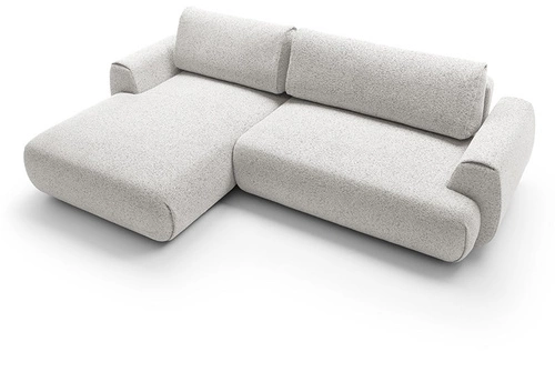 Narożnik z funkcją spania Ljung lewy szary nowoczesny z pojemnikiem do salonu Intesi