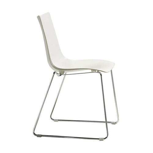 Krzesło do jadalni Zebra Sledge SCAB Design nowoczesne białe sztaplowane łatwe w czyszczeniu