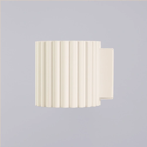 Kinkiet ścienny AURA nowoczesny beżowy aluminiowy do salonu i sypialni G9