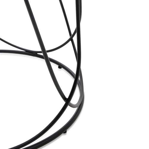 Stolik kawowy okrągły Jenna biały marmur 60 cm nowoczesny glamour do salonu Intesi