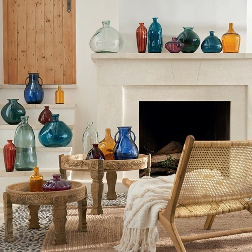 Wazon szklany Single fioletowy 11 cm nowoczesny dekoracyjny na kwiaty do salonu