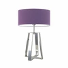 Lampka nocna z abażurem Thor fioletowa nowoczesna do sypialni i salonu LYSNE 61 cm