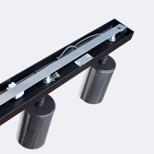 Plafon sufitowy WINX 3 czarny chrom nowoczesny stalowy do salonu i sypialni SOLLUX