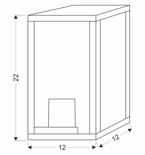 Kinkiet zewnętrzny Hoya czarny nowoczesny lampa ścienna ogrodowa na taras aluminium 22cm CANDELLUX