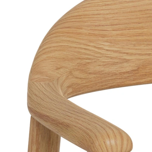 Actona Addi krzesło do jadalni skandynawskie szare z podłokietnikami