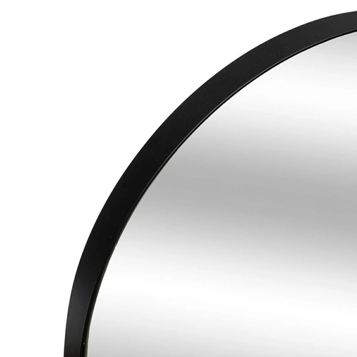Lustro owalne do przedpokoju Selena 112x40 cm nowoczesne w czarnej metalowej ramie Atmosphera