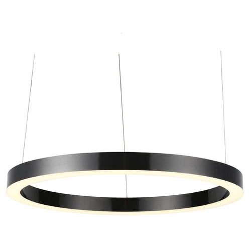 Lampa wisząca LED Circle 100 cm nowoczesna szara regulowana do salonu i nad wyspę