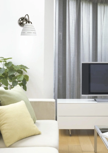 Kinkiet ścienny Uli szklany retro biały satynowy do salonu i sypialni CANDELLUX