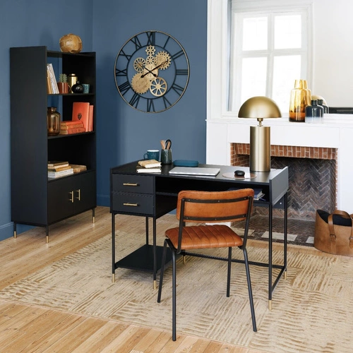 Lampka nocna Champi złota metalowa nowoczesna glamour do sypialni i salonu Atmosphera 50 cm